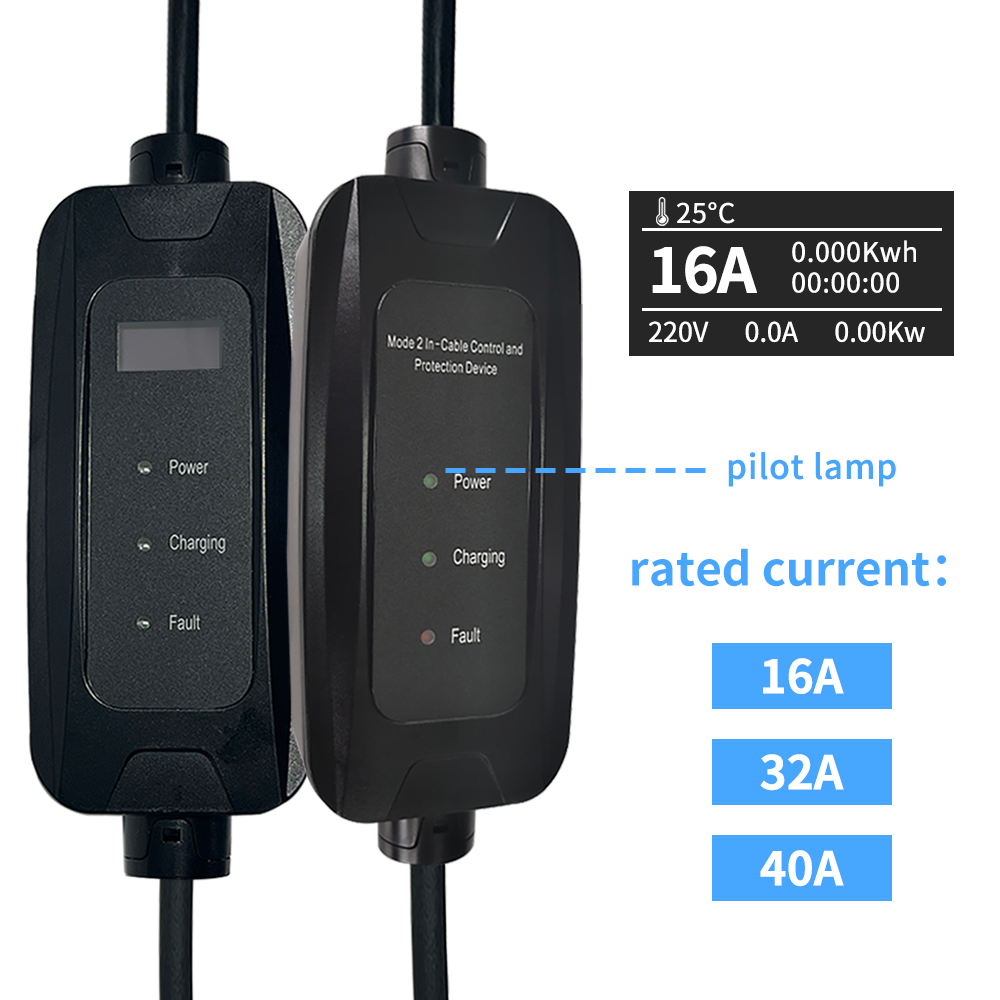 Level 2 NACS AC Station OLCD Screen Tesla Portable EV Charger