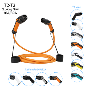 Public Type 2 To Type 2 Customized Model 3 EV Charging Cable