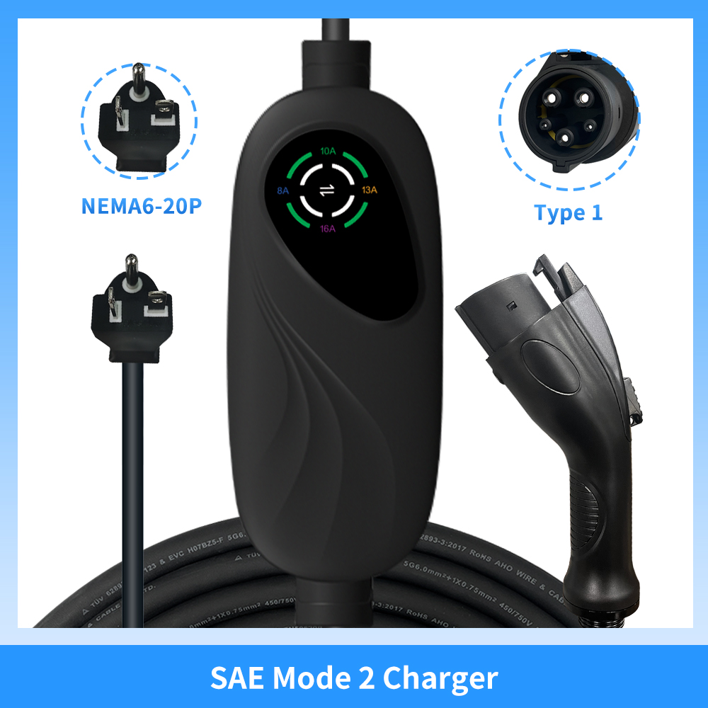 European Standard J1772 Type 2 16A T2 Electric Vehicle Portable EV Charger