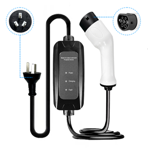 10A 2.2kw Argentina Iram 2073 Plug Portable EV Charger with Fixed Indicator Light for Home Electric Car Charging