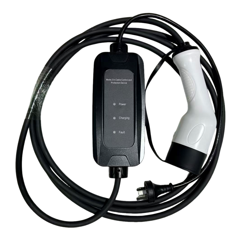 Type 2 Mode 2 with Fixed Indicator 10A EU Standard Portable EV Charger with Au Plug Rcm Certified