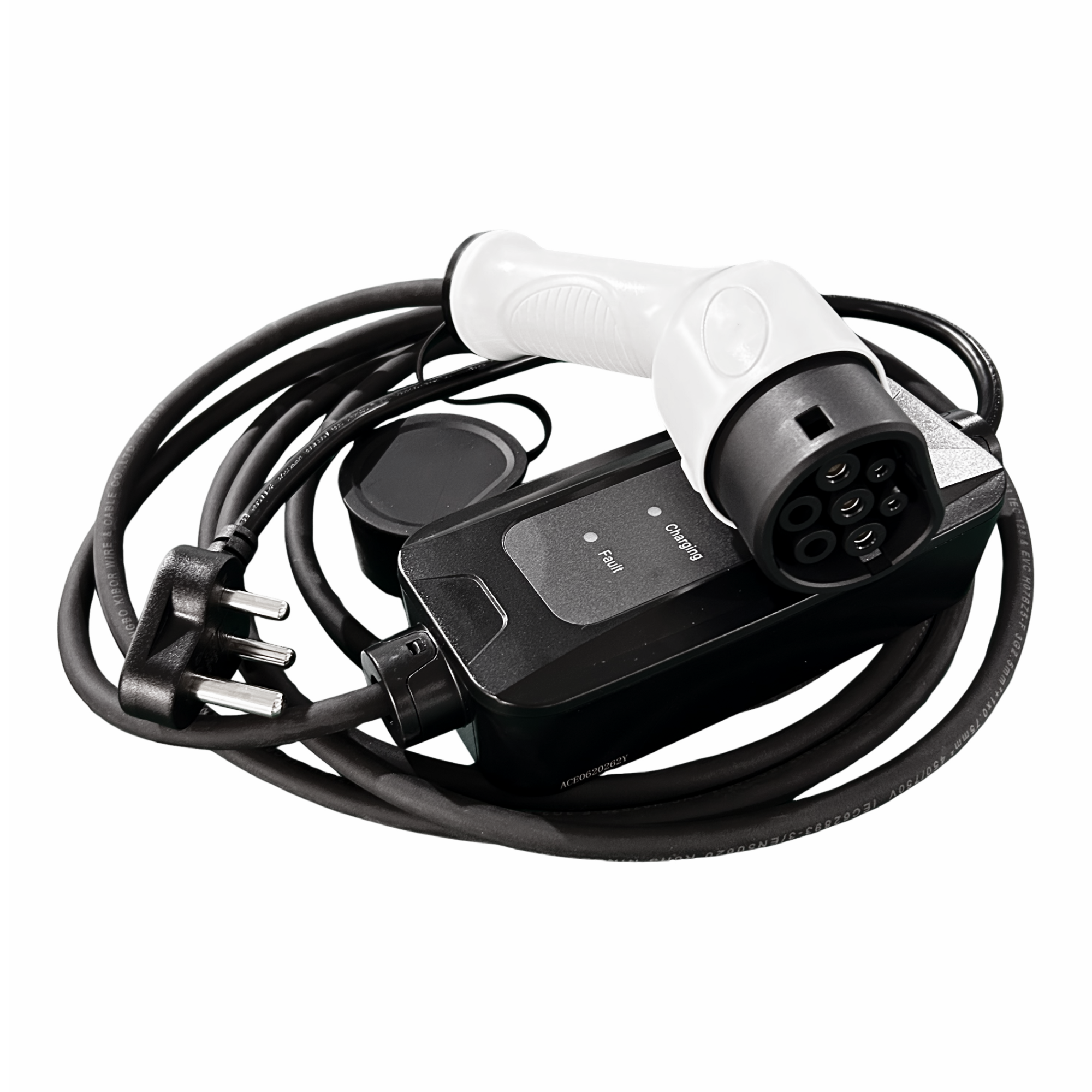 16A 3.5kw Type 2 Mode 2 Fixed Indicator EU Standard Portable EV Charger with India Plug
