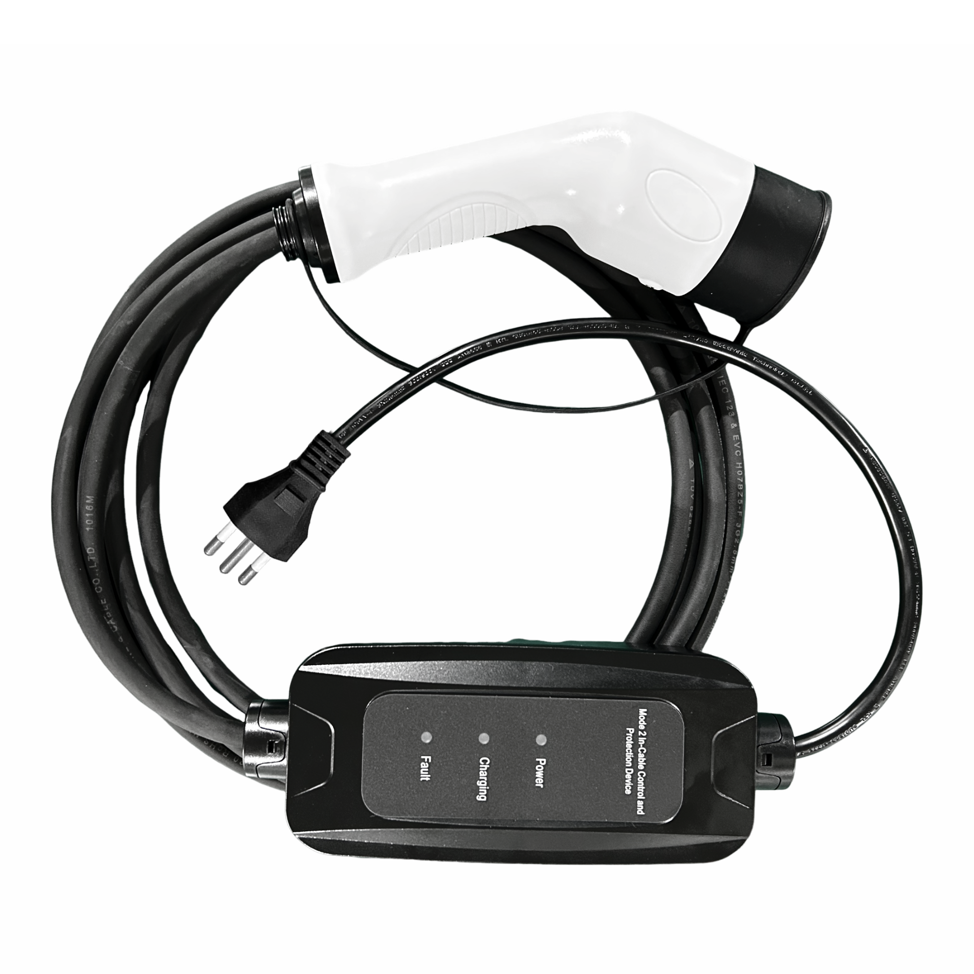 16A 3.5kw Brazil NBR 14136 Plug Portable EV Charger with Fixed Indicator Light for Home Electric Car Charging